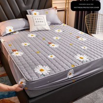 침대 안전 가드 쿠션 범퍼 안전바 낙상 방지 난간 WASART-두꺼운 퀼트 매트리스 보호 커버 커플 2 인용 럭셔리 더블 탄성 시트 스타일 패드 180, [06] 180x200x30cm 1pc, [02] picture color