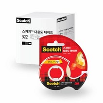 3M 스카치 다용도 테이프 522D(12mmx20m) 2갑 24개입, 투명, 240개