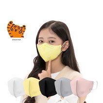 숨그림 50매 무직타이거 KF94 2D 소형 마스크, 5개입, 10개, 블랙