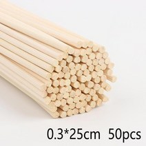 고급지팡이 어르신지팡이 등산스틱 20-50 개 천연 DIY 나무 스틱 수제 여분의 두꺼운 아로마 테라피 디퓨저, 03 3mmX250mm -50pcs