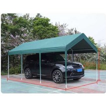 이동식 주차 비가림 전원 주택 조립식 차고 그늘막, 3MX4M 사이드 천X