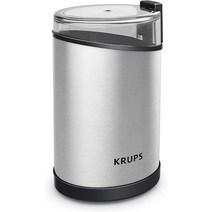 커피로스터 가정용 샘플로스터기 로스팅기 로스터리 KRUPS CCMF 1500813231 스테인리스 스틸 블레이드가 있는 전기 스파이스 커피 그라인더 3oz 85g 블랙, 스테인레스 스틸