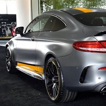 벤츠 전차종공용 AMG 라인 본넷 루프 트렁크 사이드 데칼 바이퍼 튜닝 스티커, A TYPE  (사이드), 01. 블랙 (유광)