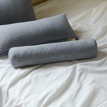 한잠푹 경추목베개 피그먼트 세트 편백나무 메밀 종아리 원통 수면경추베개, 그레이, 파쇄편백+메밀