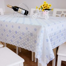 스노우드림 도톰한 북유럽풍 pvc 식탁보 방수방열 정사각형 식탁보 플라스틱 식탁보 세탁을 면제하다, 100x180cm, 017 순결한 소녀 마음