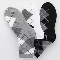 [AJZ_2461012] (색상 : 5켤레 랜덤) 남자 패션 아기일 체크 무늬 양말 5켤레 묶음 패션중목양말 교복양말 학생양말 양말 남성중목양말