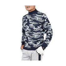 176839 골프자켓 COMON GOLF (커먼 골프) 남성 위장 무늬 목 목 골프 스웨터 CG-ST221, 특대, 네이비