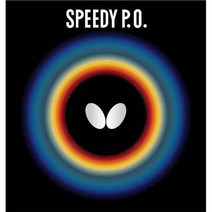 버터플라이 스피디 P.O. (숏핌플) /탁구러버 탁구용품, 블랙