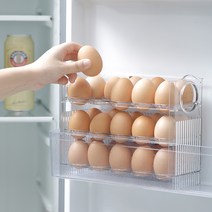에그락싱싱 냉장고 에그 3단 계란 케이스 트레이 정리함 달걀 보관함, 에그락 싱싱 30구 계란트레이
