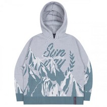 ROMANTIC CROWN MOUNTAIN KNITTED HOODIE_SKY 블루