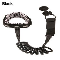 양양서핑강습 7mm Sup 보드 4 피트 발목 끈 서핑 탄성 코일 스탠드 업 패들 다리 TPU 로프 안전, Black