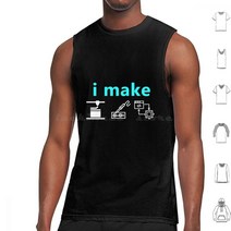 아두이노 부품 나는 물건 탱크 탑 인쇄 면화를 만든다. 3dprinting Arduino 납땜, 06 XXXL, 06 M-Sleeveless-Black