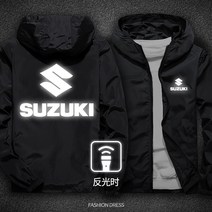 Harley Davidson 할리 데이비슨 야마하 재킷 가와사키 오토바이 후드 코트 오토바이 면 코트 반사 재킷, 스즈키 블랙 반사