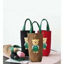 sales class뷰레이터닷컴 곰돌이 텀블러백 보틀백 물병 물통가방(도매 문의 환영), 레드