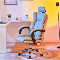 푹신한 편한 게이밍 의자 체어 서재 컴퓨터 소파 발받침 피방 PC방 겜방 게임 프로 쿠션, 핑크+발받침[편안한]