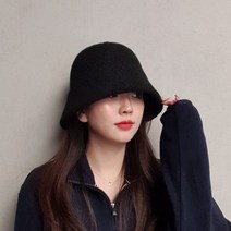 느와드코코 두꺼운 양털 프리미엄 뽀글이 겨울 무챙 버킷햇 모자