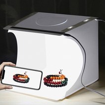 작은포토박스 작품사진촬영 미니스튜디오 포터블 LED 듀얼라이트 LED포토박스 포토스튜디오, 1개