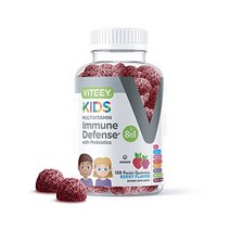 멀티비타민 [60 카운트] 8 in 1 면역 건강 지원 껌미 & 어린이용 프로바이오틱스 제제 - 비타민 C D3 B12 B6 아연 엘더베리 셀레늄 식이 보충제 베리 맛, 120 카운트(1팩)