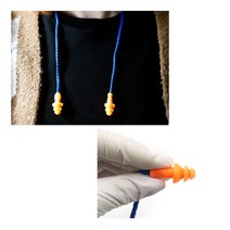 [풀리줄리] 줄달린 줄걸이 목걸이 실리콘 삼중 귀마개 분실 방지, 10개_(5%할인)