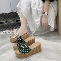 제시슈 소라 여성통굽슬리퍼 뮬 키높이슬리퍼 웨지슬리퍼형