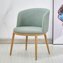 북유럽 스타일 원목 식탁의자 우드 편한식탁의자 북유럽 스타일 식당 의자 코튼 린넨 단단한 목재 호텔 주, 06 F