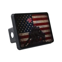 미국 국기 Iwo Jima 트레일러 히치 커버 플러그 미국 애국 베테랑 WW2 기념
