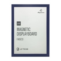 벽부착 A4 자석게시판 자석액자 안내문 알림판, CMF-08_A4자석액자 네이비