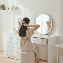 [3만원 즉시할인][스칸디아]엠마 디자인 서랍장&화장대 세트(E0등급), 오크, 01. 3단+5단 서랍장