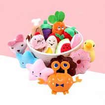 애구애구 강아지 장난감 이갈이 애착 인형/ koonshop 쿤샵, 삑삑 친구들 초코도넛