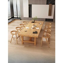 원목테이블 대형 거실 회의 테이블, 160x70x75 판 두께 5CM