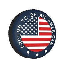 Pround to Be an American 타이어 커버 미국 국기 캠핑 방수 휠 프로텍터 캠핑카 여행 트레일러 RV Suv38.1cm15인치 USA, 15 inch_The Best Memories