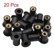 팝너트볼트 리벳너트 Motoforti M4 M5 M6 오토바이 앞 유리 나사 볼트 너트 10/20/30/50pcs 유니버설 고무 잘 패스너, 20pcs
