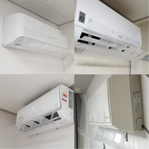 벽걸이 에어컨 바람막이 삼성 엘지 하우젠 투인원 에어컨 바람막이, 벽걸이 바람막이 1세트 + 투명겔테이프