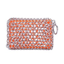 Kitchen griddle pans hygenic bbq 그릴 for 프라이팬 주철 청소기 내구성 스테인레스 스틸 chainmail 스크러버 웍 녹슬지 않는