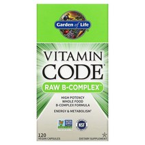 Garden of Life Vitamin Code Raw B-Complex 베지 캡슐 120정