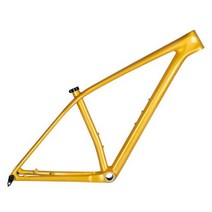Spcycle 29er MTB 카본 프레임 BSA 12x148mm 부스트 XC 하드 테일 산악 자전거 프레임 초경량 T1000 카본 프레임 MTB 29, Size L Glossy, Metallic Gold