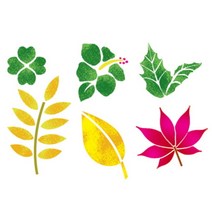 [바보사랑] 스텐실 도안(ST-2088) 나뭇잎모음, 상세 설명 참조