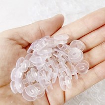 [마켓영] 샌들 투명단추 100개 1세트 꼬다리 단추 버튼 슬리퍼 부자재 DIY