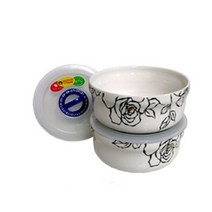 NUNUBITEL_철기아트 도자기 반찬통 체크락 (중) 2세트 밀폐용기 밀폐 보관 음식 반찬_NUB누비텔레숍, 옵션이없는_단일품목입니다