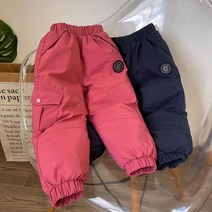 Tengduo 주니어 패딩바지 오리털 기모 남아 여아 바람막이 겨울팬츠 보온 스키바지 패딩바지