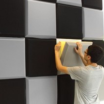 벽간소음 부착 소음재 방음벽 원룸방음 가정용방음벽 실내 방음재 흡음재 층간소음 계란판 음악실 방음인테리어 회의실 강의실 태권도 음악 보컬 연기 학원 방음벽지, 블랙, 민자