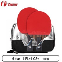 테니스 라켓 용품 악세사리 훈련 kokutaku ittf professional 456 star ping pong racket carbon table tennis racket, 6성 1fl 1cs