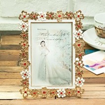 4X6 사진복액자 꽃잎g 오렌지