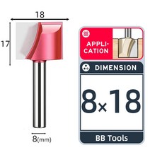대패 목공 공구 BB 바닥 비트 조각 도구 목재 보드 엔드 밀링 커터 4 2 라우터 CNC 6mm 8mm 생크, [30] 8x18
