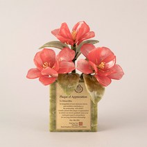 승진선물 감사패 기념패 골프패 상패 공로패 / 아토제이드 옥꽃 3송이 플라워 트로피, 레드