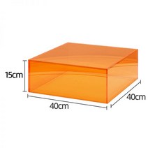 의류 옷가게 투명 아크릴 매장진열대 미니품 가방 신발 진열대 정리대 여성 쇼윈도 디스플레이, 01 오렌지 40x40x15CM