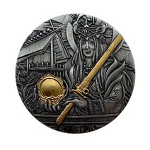 동전수집 2달러 기념주화 희귀동전 기념 동전 예술 컬렉션 포세이돈 이집트 Jpan 아마테라수 인도 고급 은화 고대 신화 도금, Amaterasu