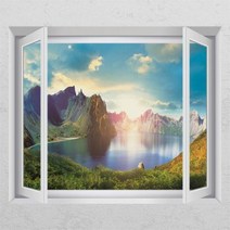 [바보사랑] 백두산천지풍경02_창문그림액자, 타입선택:A타입내부창문형