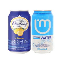 1+1 초정탄산수 유자+아임톡 탄산수350mlx24 총48캔