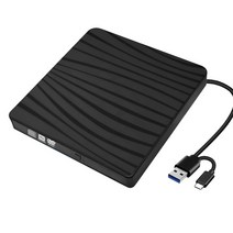 비디오 DVD 플레이어 usb 3.0type-c 슬림 외부 dvd rw cd 라이터 드라이브 버너 리더 노트북 트레이 pc용 외부 드라이브, 없음